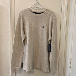 U.S. Polo Assn. Gray and Navy Top